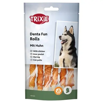 Trixie Denta Fun Chicken Chewing Rolls 70 g – runderhuid met kip