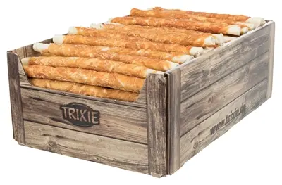 Trixie Denta Fun Chicken Chewing Roll 17 cm 45 g – runderhuid, 100 stuks - Afbeelding 4