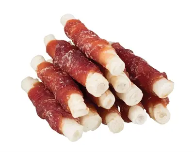 Trixie Denta Fun mini duck chewing rolls – runderhuid met eend, 6 x 120 g
