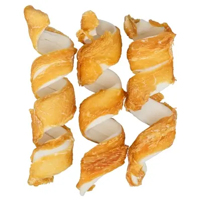Trixie Denta Fun chicken chewing curls 15 cm – runderhuid met kip - Afbeelding 2