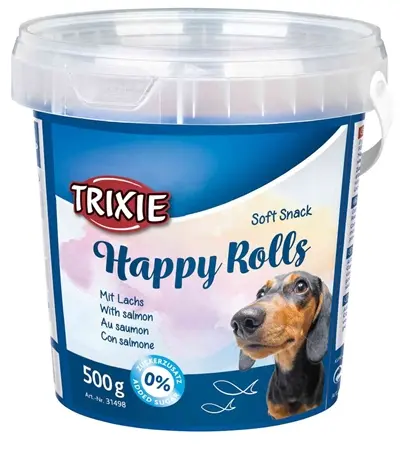 Trixie Soft Snack Happy Rolls zalm 500 g – zachte hondensnoepjes - Afbeelding 2