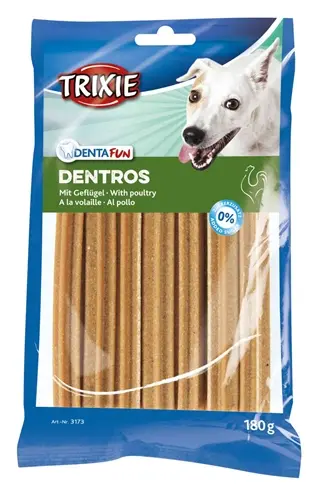 Trixie Denta Fun Dentros gevogelte 18 x 180 g – kauwsnacks