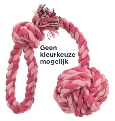 Trixie flos met touwbal assorti 30 x 5,5 x 5,5 cm – hondenspeelgoed