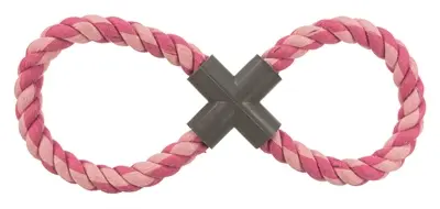Trixie dubbel-trekspeeltje flostouw 8-vormig 35 cm – 3 stuks - Afbeelding 2