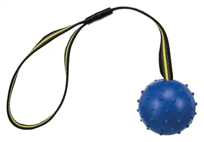Trixie natuurrubber bal aan singelband 35 x 6 x 6 cm – hondenspeelgoed - Afbeelding 2