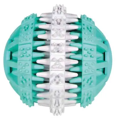Trixie Denta Fun natuurrubber bal muntsmaak 6 cm – hondenspeelgoed