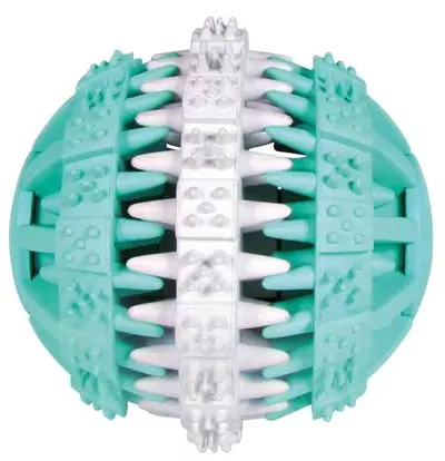 Trixie Denta Fun natuurrubber bal muntsmaak 7 cm – hondenspeelgoed