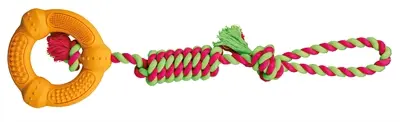 Trixie natuurrubber ring aan touw 41 x 12 x 12 cm – hondenspeelgoed - Afbeelding 3