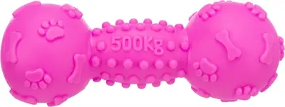 Trixie vinyl halter met geluid roze 19 cm – 3 stuks