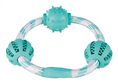 Trixie Denta Fun koordring natuurrubber muntsmaak 20 cm