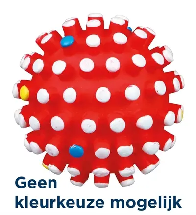 Trixie egelbal vinyl 6 cm – hondenspeelgoed met geluid