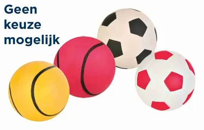 Trixie drijvende schuimrubber bal assorti 5,5 cm – 4 stuks
