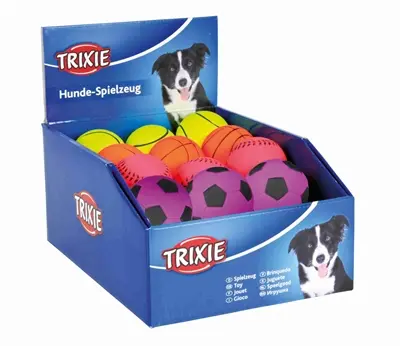 Trixie drijvende schuimrubber neonbal 6 cm – assorti in display - Afbeelding 2