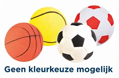Trixie schuimrubber bal 6 cm assorti – display 24 stuks