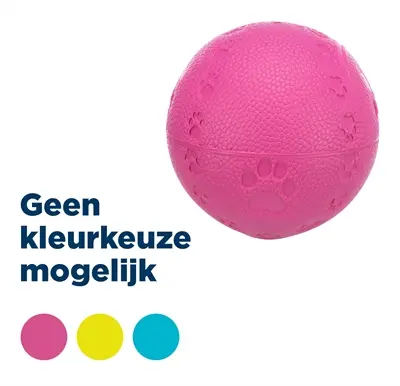 Trixie natuurrubber ballen assorti 6 cm – met pieper, 3 stuks