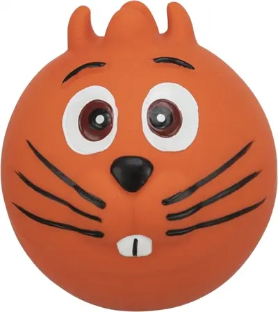 Trixie latex face bal met geluid 6 cm – verschillende figuren - Afbeelding 2