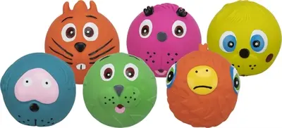 Trixie latex face bal met geluid 6 cm – verschillende figuren - Afbeelding 8