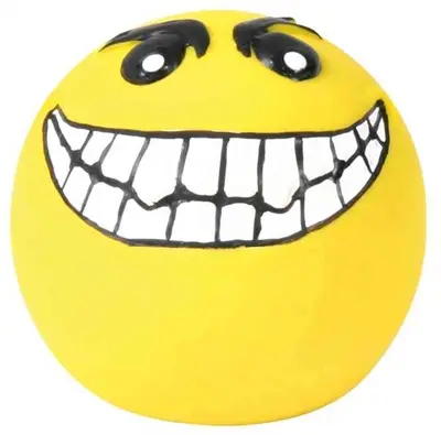 Trixie hondenspeelgoed latex smiley 6 x 6 x 6 cm – met geluid - Afbeelding 2