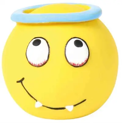 Trixie hondenspeelgoed latex smiley 6 x 6 x 6 cm – met geluid - Afbeelding 3