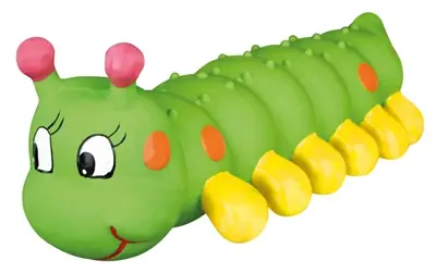 Trixie rups latex groen 26 cm – hondenspeelgoed met pieper
