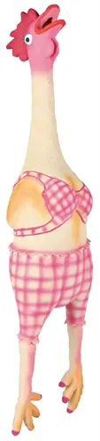 Trixie kip in bikini 48 cm – latex hondenspeeltje met dierengeluid