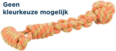 Trixie hondenspeelgoed knoopbal aan touw 38 x 8 x 8 cm