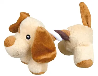 Trixie hondenspeelgoed pluche speelfiguur met touw 17 cm – met geluid - Afbeelding 2