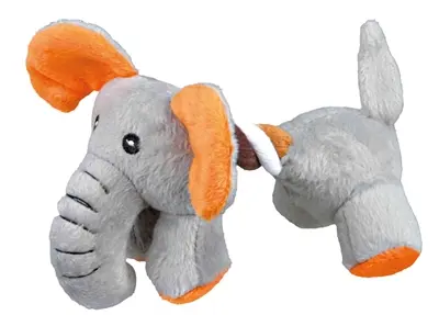 Trixie hondenspeelgoed pluche speelfiguur met touw 17 cm – met geluid - Afbeelding 3