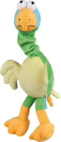 Trixie hondenspeelgoed pluche vogel 30 cm – elastische hals, dierengeluid