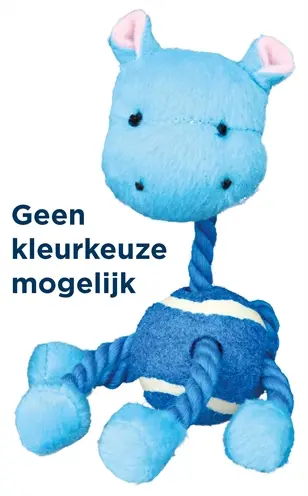 Trixie hondenspeelgoed pluche dier met touw en tennisbal 16 cm