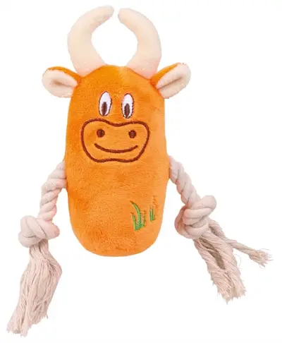 Trixie hondenspeelgoed pluche dier met touw 13 cm – met geluid - Afbeelding 4