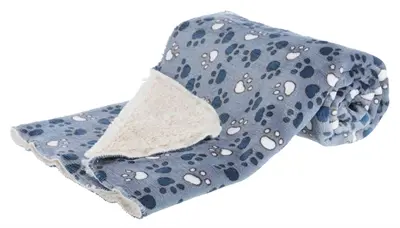 Trixie deken Tammy blauw/beige 100 x 70 cm – zacht fleece - Afbeelding 3