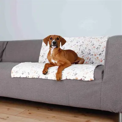 Trixie hondendeken Lingo wit/beige 100 x 75 cm – softfleece - Afbeelding 3