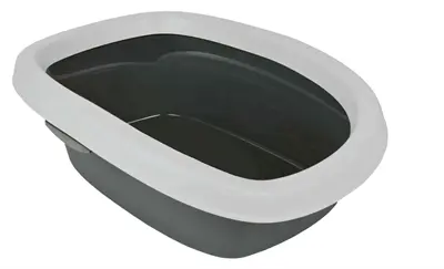 Trixie kattenbak Carlo donkergrijs/lichtgrijs 43 x 31 x 14 cm – 2 stuks