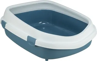 Trixie kattenbak Primo XXL blauw/wit 71 x 56 x 25 cm – met rand