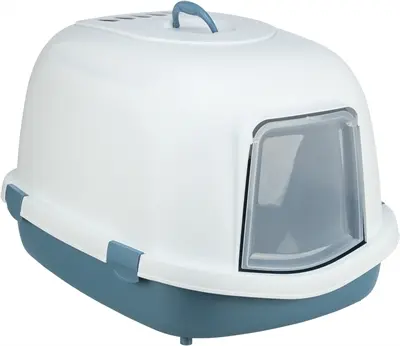 Trixie kattenbak Primo Top XXL blauw/wit 71 x 56 x 47 cm – overdekt