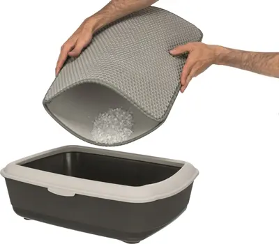 Trixie uitloopmat Eva voor kattenbak grijs 70 x 40 cm - Afbeelding 6
