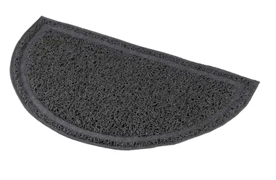 Trixie schoonloopmat voor kattenbak halfrond antraciet 41 x 25 cm