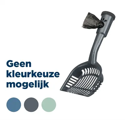 Trixie kattenbakschep 38 cm met poepzakjes – kunststof