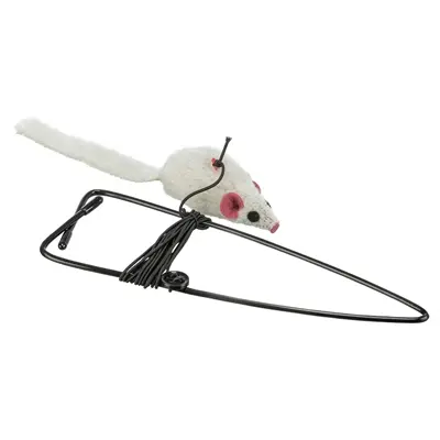 Trixie kattenspeelgoed muis voor deurkozijn pluche 8 x 190 cm – 4 stuks