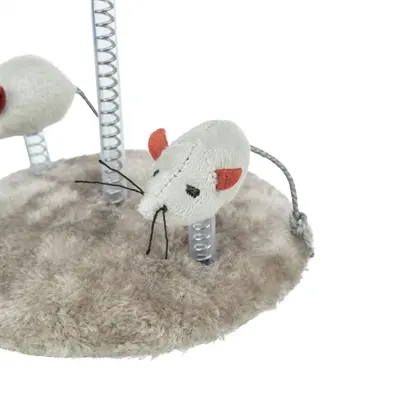 Trixie kattenspeelgoed muizen op spiraalveren pluche 22 x 15 x 15 cm - Afbeelding 3