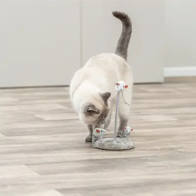 Trixie kattenspeelgoed muizen op spiraalveren pluche 22 x 15 x 15 cm - Afbeelding 5
