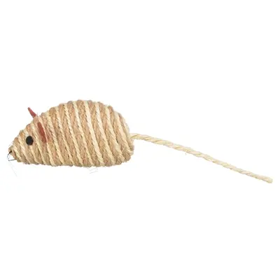 Trixie kattenspeelgoed muis sisal met belletje 10 cm assorti – 4 stuks - Afbeelding 4