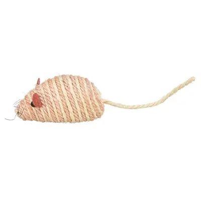 Trixie kattenspeelgoed muis sisal met belletje 10 cm assorti – 4 stuks - Afbeelding 6
