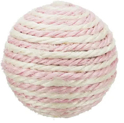 Trixie kattenspeelgoed bal sisal met ratel 6 cm assorti - Afbeelding 2