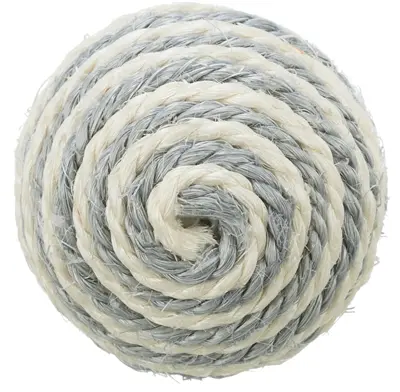 Trixie kattenspeelgoed bal sisal met ratel 6 cm assorti - Afbeelding 6