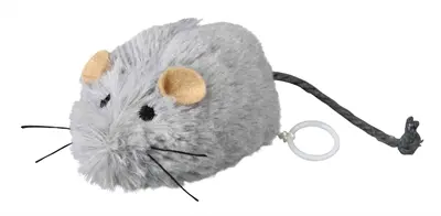 Trixie opwindbare pluche muis met catnip 8 cm – trillend kattenspeelgoed