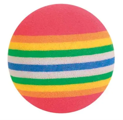 Trixie regenboogballen schuimrubber 4 cm – set van 4