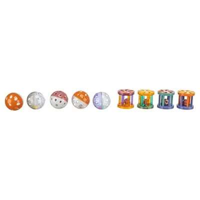 Trixie kattenspeelgoed ballen en rollen kunststof 4,5 cm – 60 stuks - Afbeelding 3