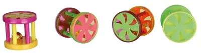 Trixie kattenspeelgoed ballen en rollen kunststof 4,5 cm – 60 stuks - Afbeelding 6